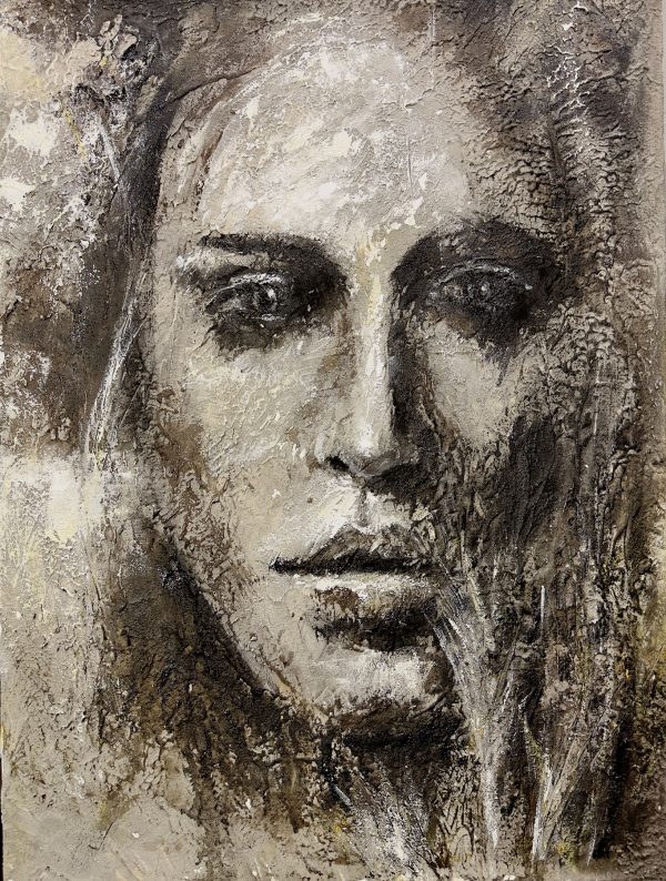 rastro interior 80x60 cm tecnica mixta acrilicos