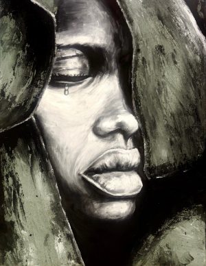 mundo que ni existe 60x80 cm técnica mixta acrilico con fondo relieve organico