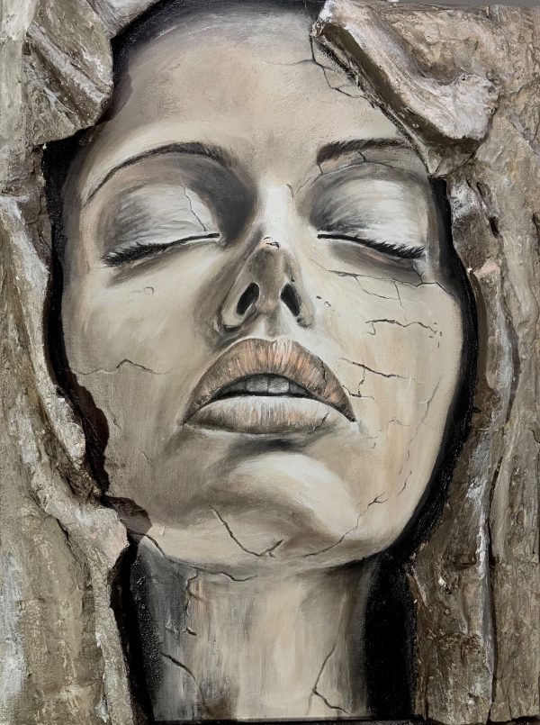 IMG_4256 emerger de la tierra, 80x60 pintura vs escultura