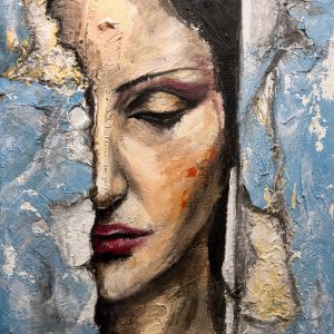 Entre lo que se quiebra y lo que permanece 50x40 cm tecnica mixta