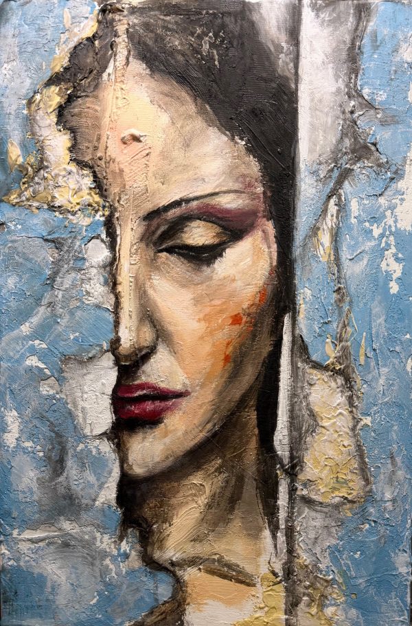 Entre lo que se quiebra y lo que permanece 50x40 cm tecnica mixta