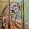 clio , obra tecnica mixta acrilico 100x100